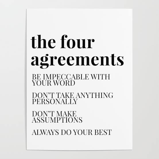 Four part meditation series: 'The Four Agreements' A Practical Guide to Personal Freedom. Audio Series