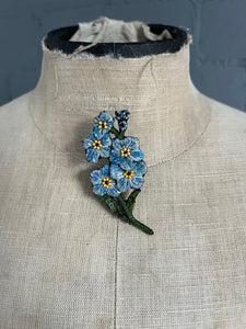 Handmade Brooch Pin - Forget Me Not