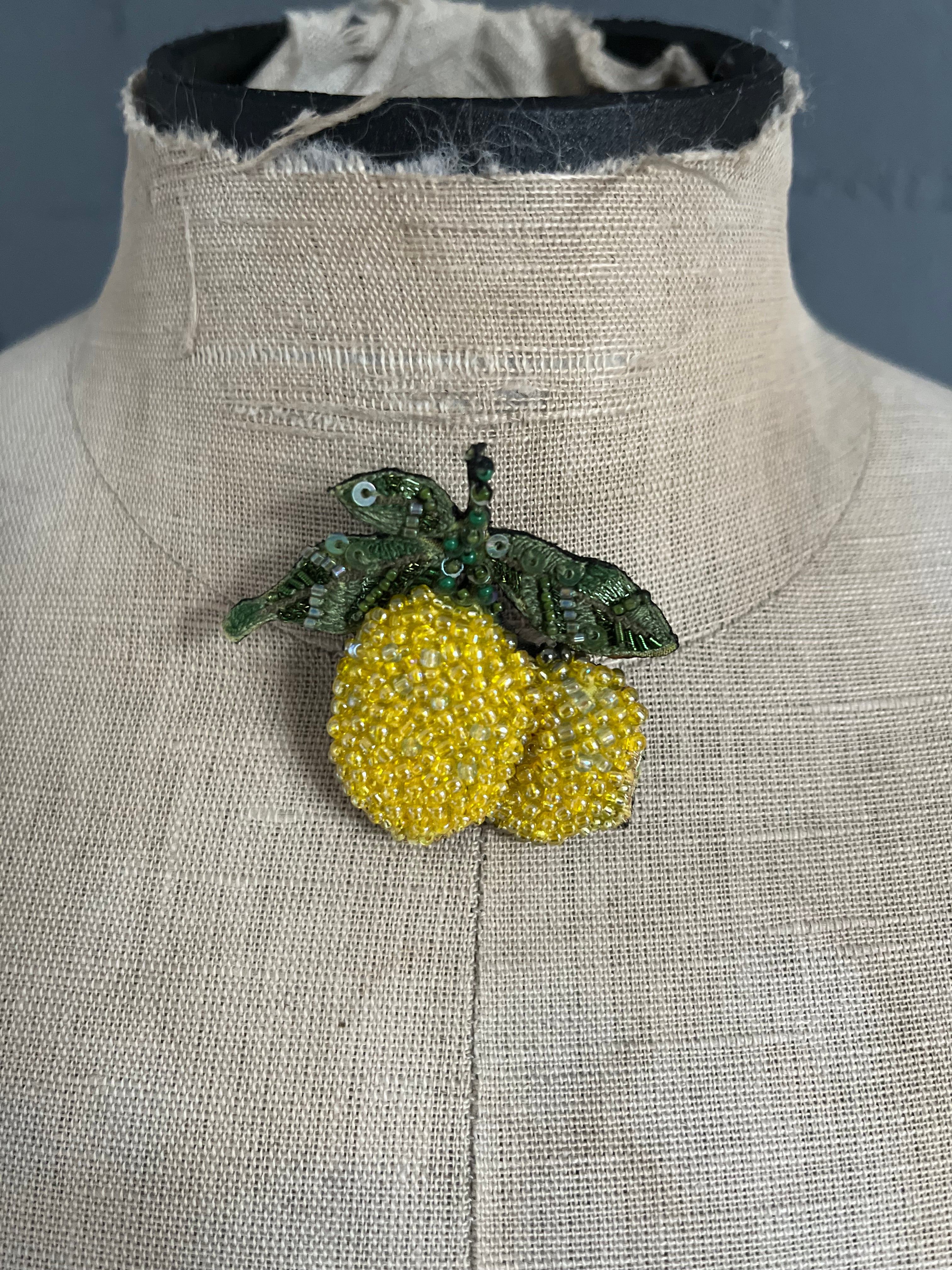 Handmade Brooch Pin - Amalfi Lemons