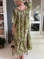 Load image into Gallery viewer, Eden Dress - Green Printed Floral
