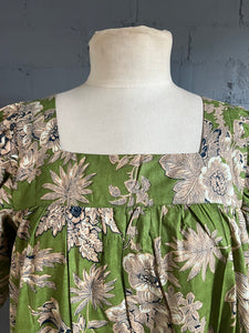 Eden Dress - Green Printed Floral