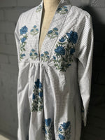 Load image into Gallery viewer, The Grace Dress - White and Black Plaid with Rose Woodblocking - XS

