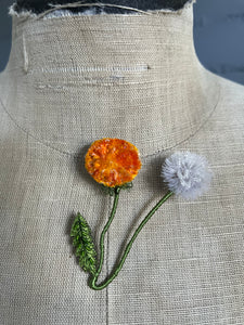 Handmade Brooch Pin - The Dandelion Flower