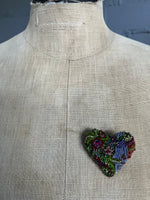 Load image into Gallery viewer, Handmade Brooch Pin - Blooming Heart
