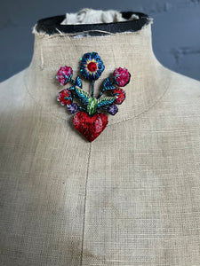 Handmade Brooch Pin - Frida's Flowers