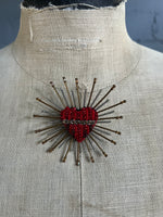 Load image into Gallery viewer, Handmade Brooch Pin - The Sacred Heart
