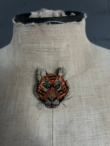 Handmade Brooch Pin - Tiger