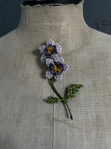 Handmade Brooch Pin - Viola