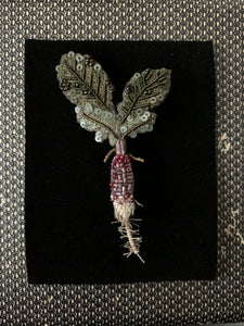 Handmade Brooch Pin -Radish