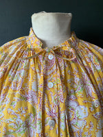 Load image into Gallery viewer, Long Sleeve Faith Top - Woodblock Printed Cotton - Sunshine Floral
