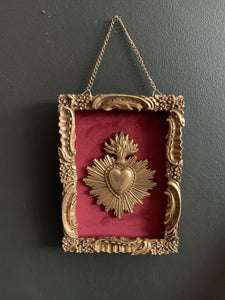 Rectangle Hanging Crown Sacred Heart